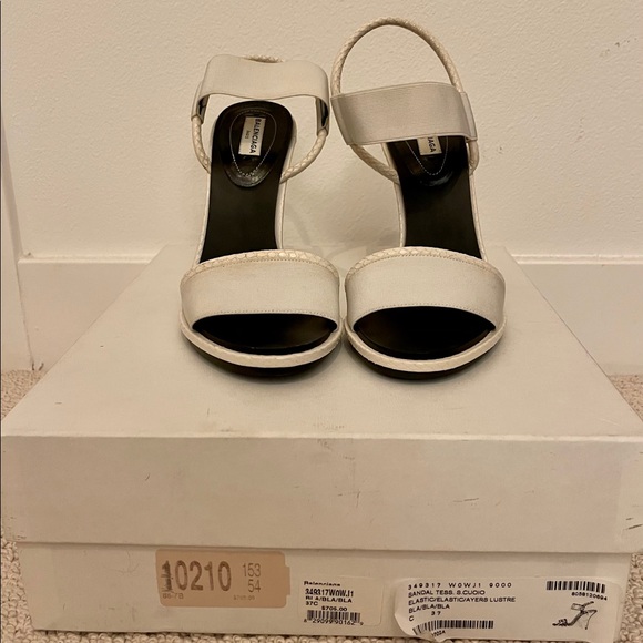 BALENCIAGA White Strap Heels - Picture 2 of 5